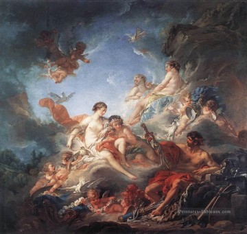 Vulcain présentant Vénus aux armes pour Aeneas François Boucher Nu Peinture à l'huile